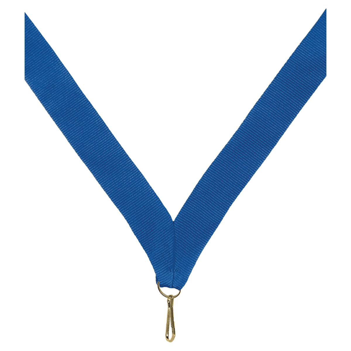 R120-6B - 7/8" Blue Neck Ribbon with Snap Clip